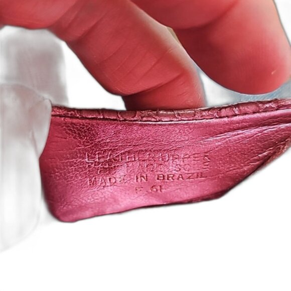 Heels by Aldo Snake Skin Style Leather Pointed Toe Pink Chromatic Size 39=8.5 US - Picture 9 of 11